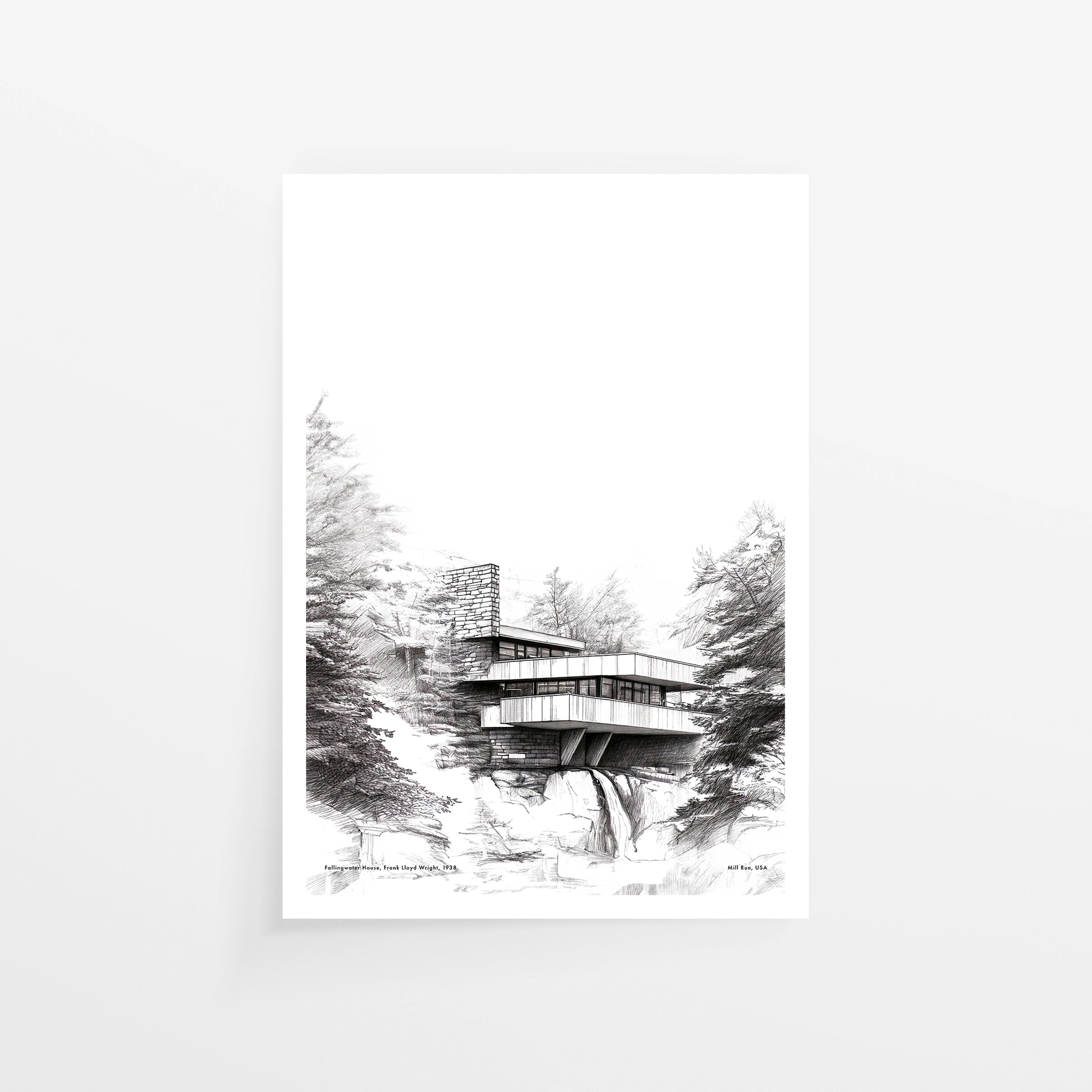 Fallingwater House Sketch