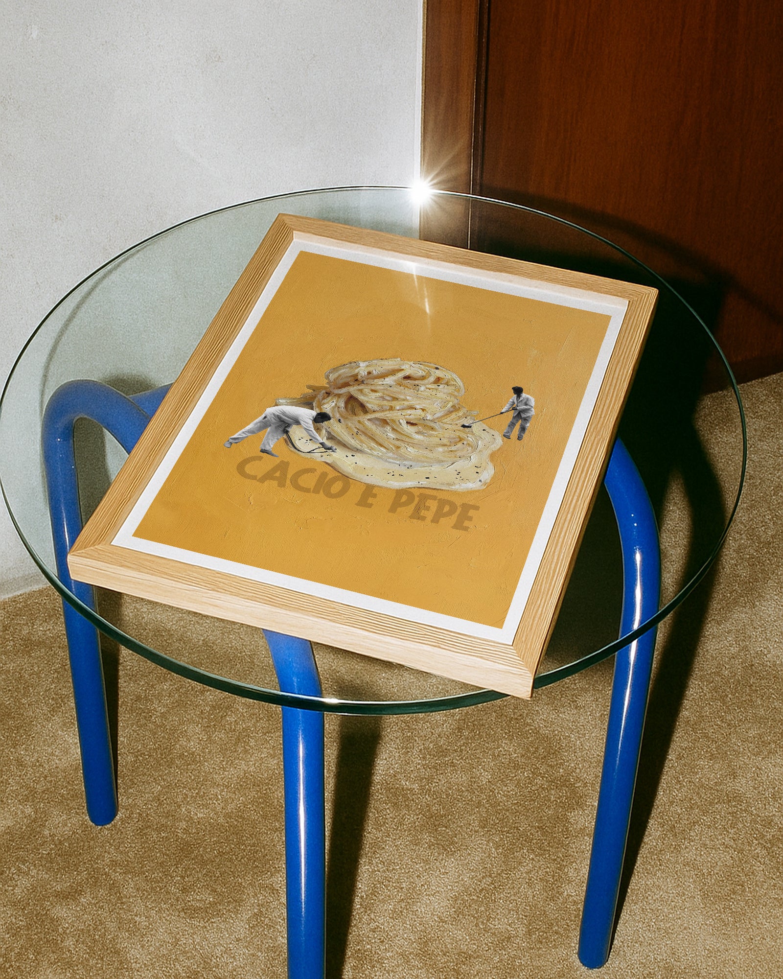 Stampa Cacio e Pepe appesa in cucina, poster cucina romana