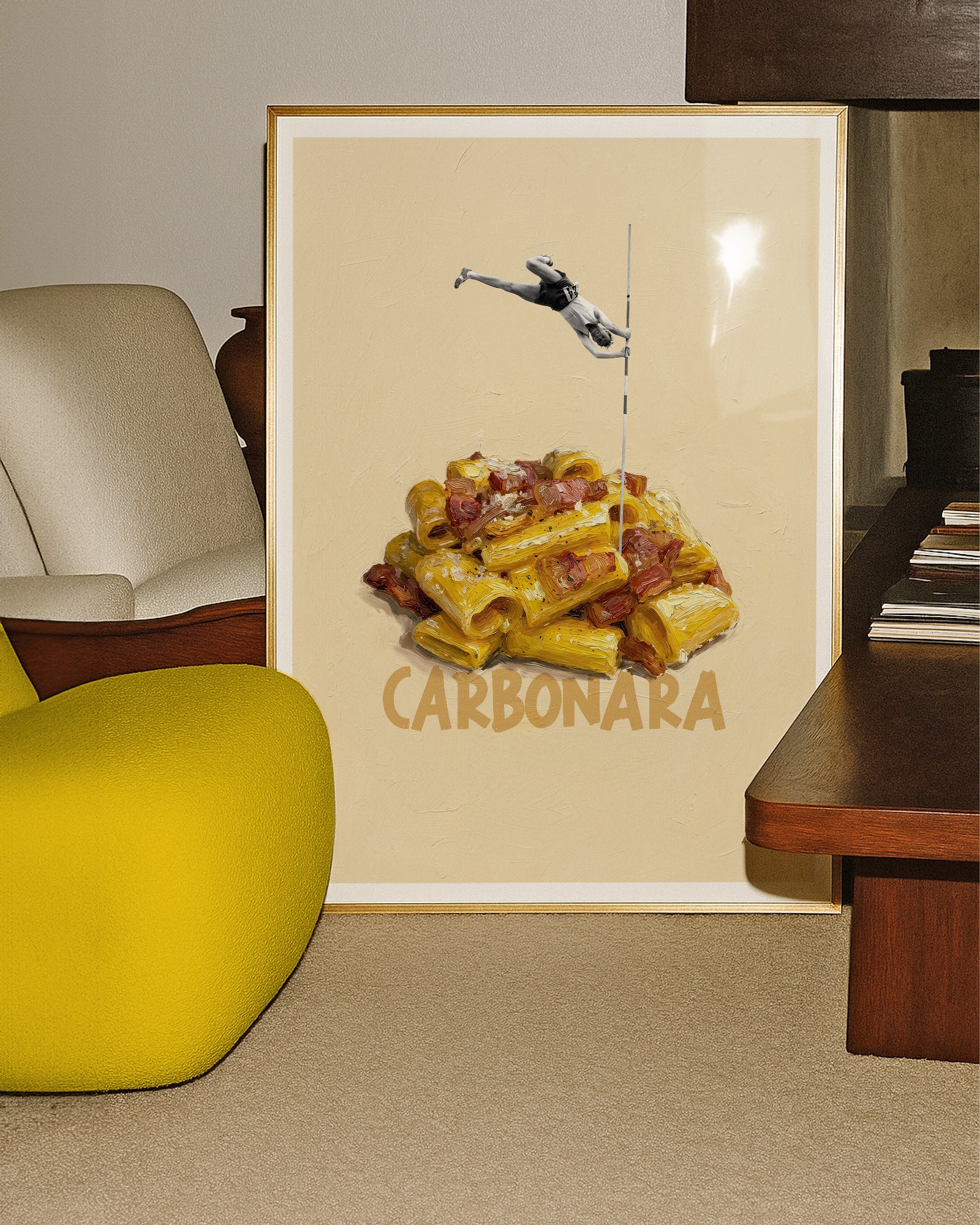 Stampa Carbonara appesa in cucina, poster pop art cucina italiana