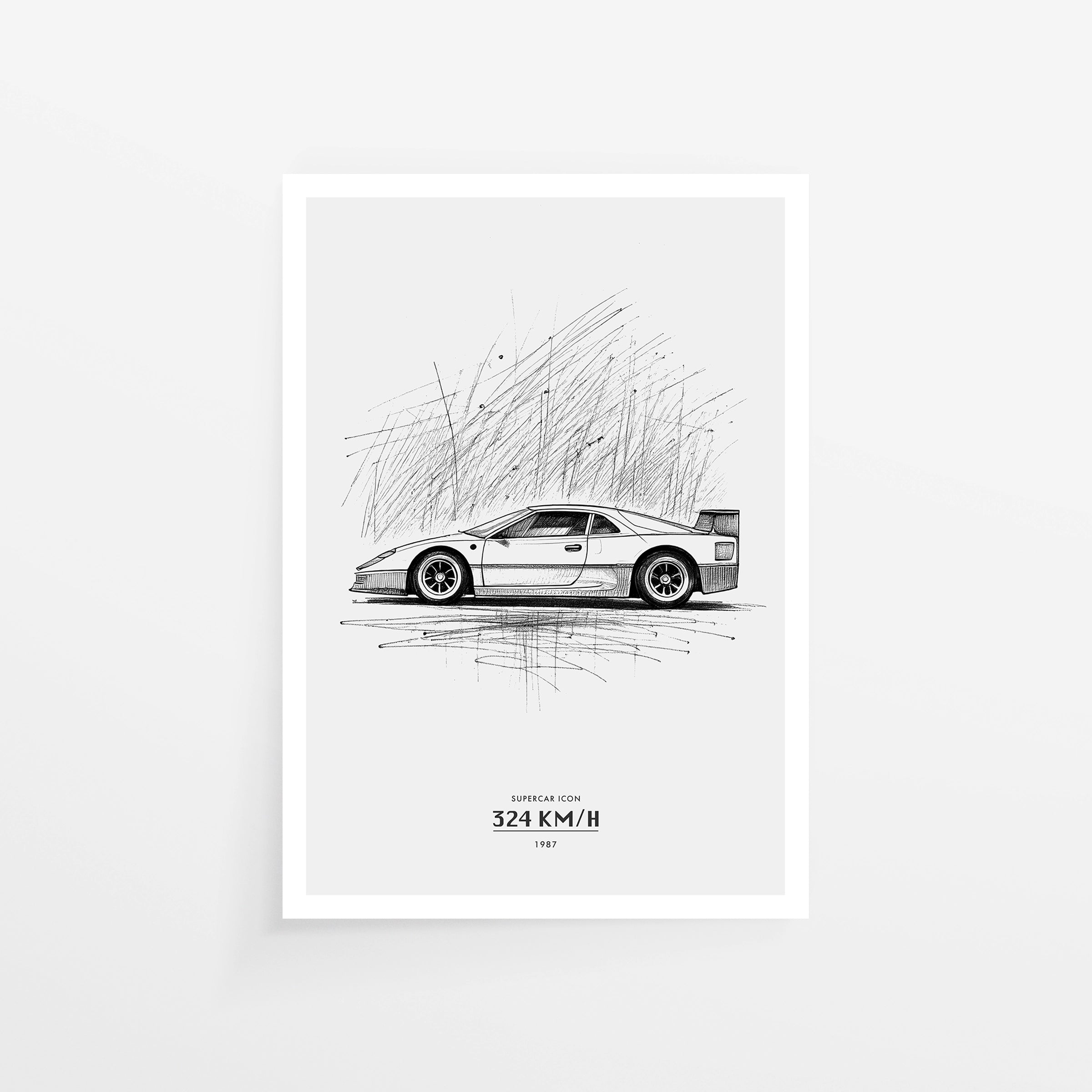Supercar Icon Sketch