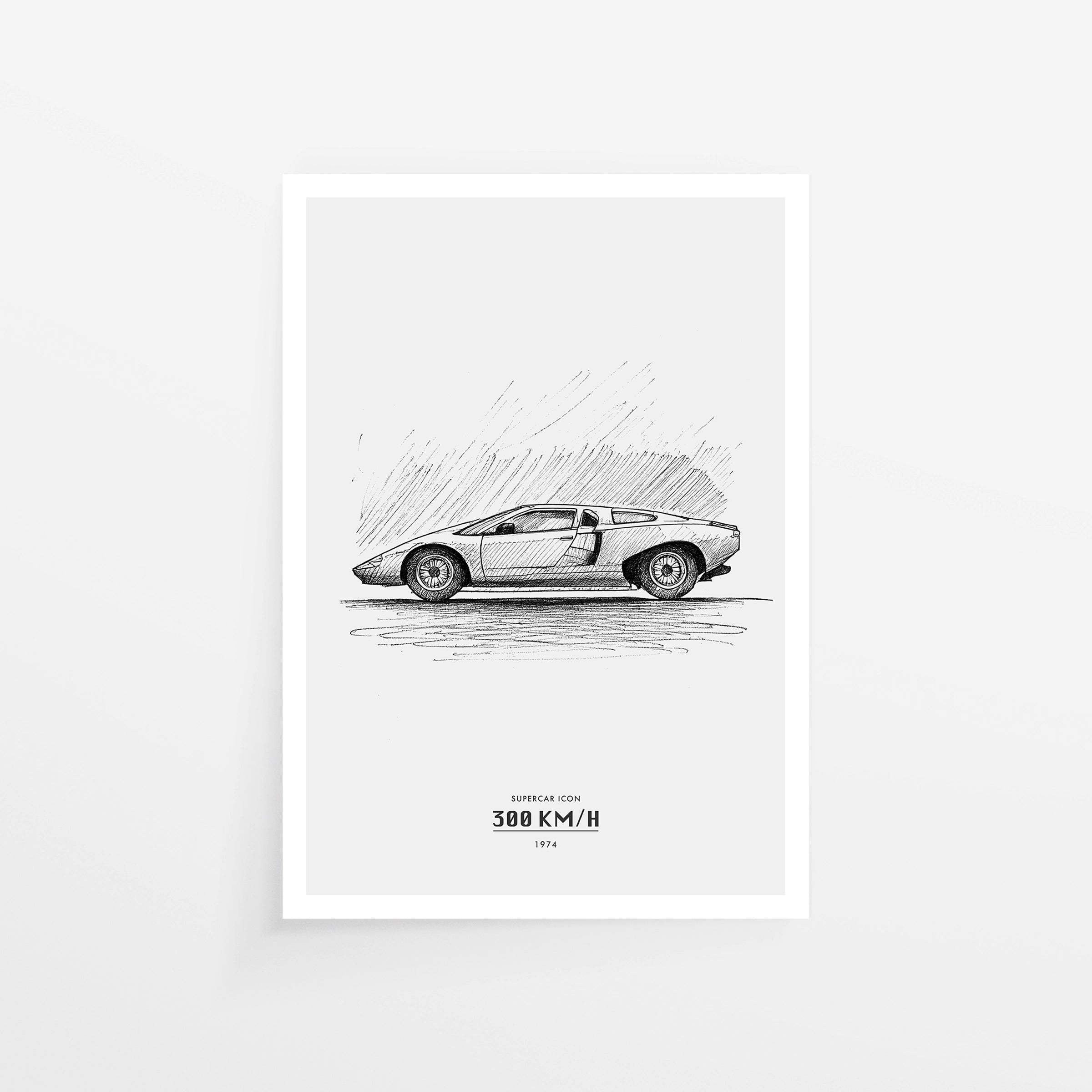Timeless Icon Supercar Sketch