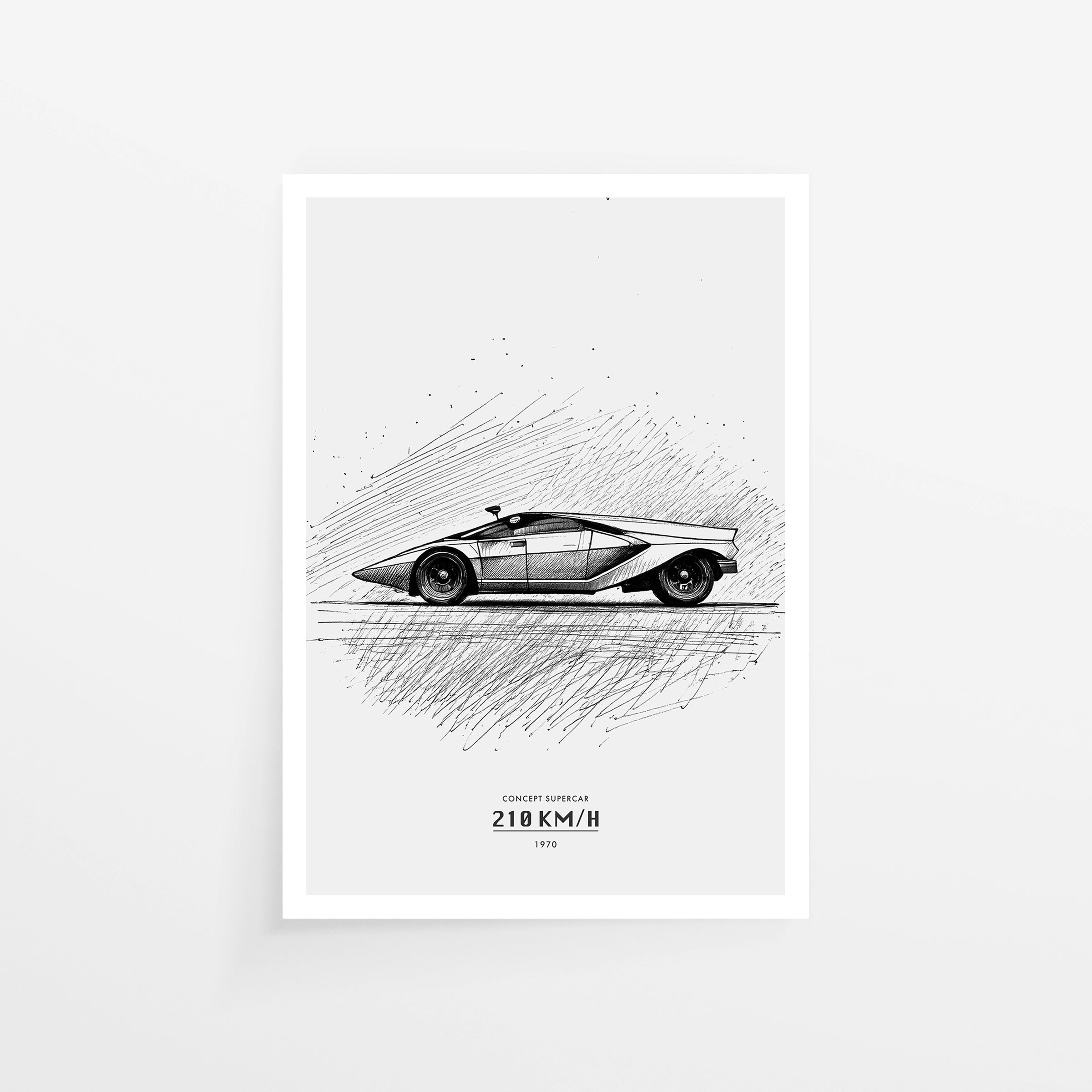 Iconic Concept Supercar Sketch