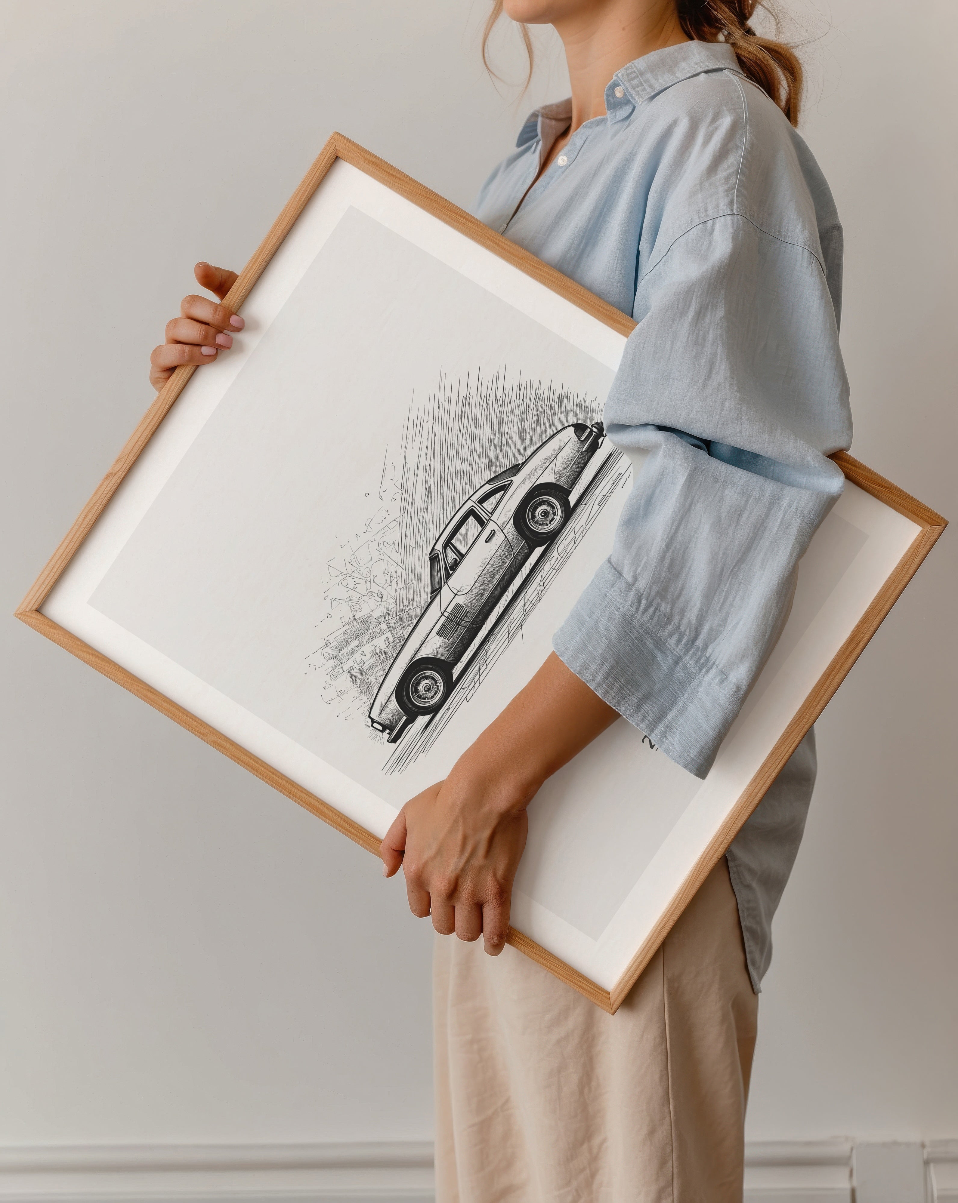 Luxury Classic Car Sketch