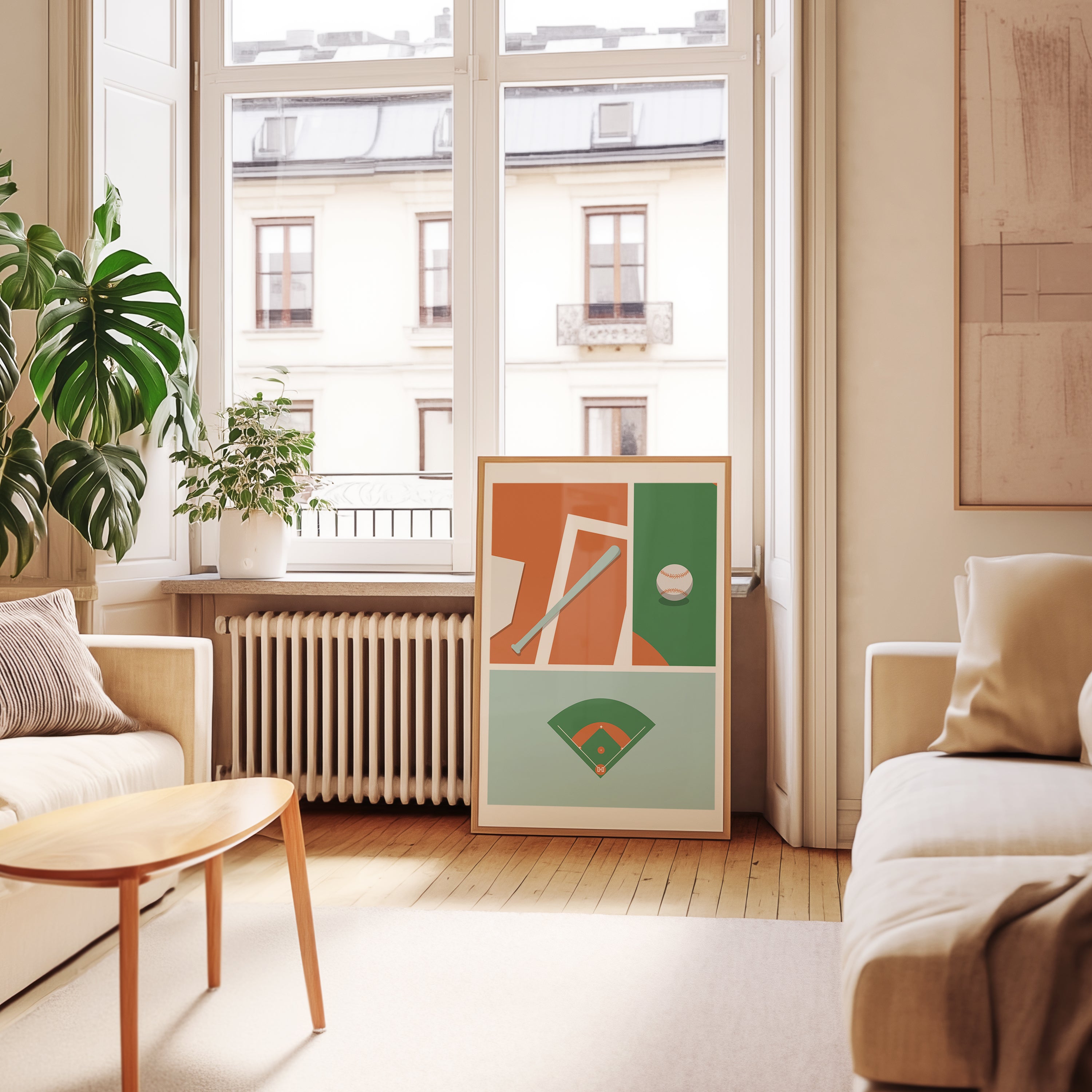 Stampa Baseball appesa in camera, poster sportivo da appendere
